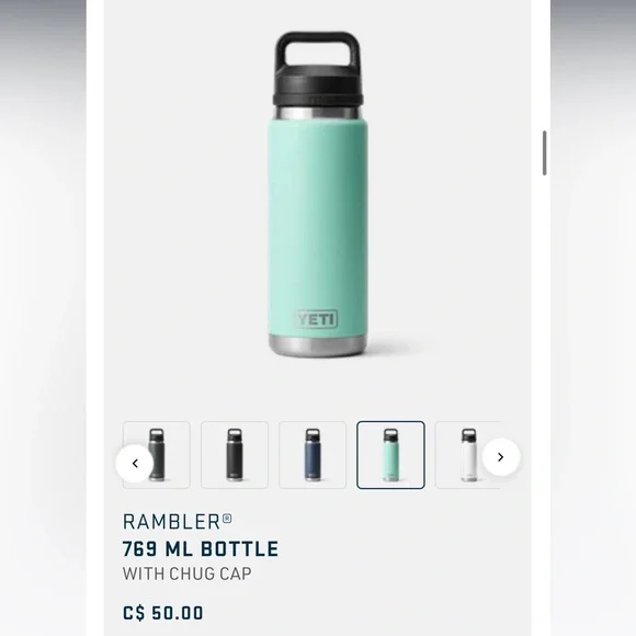 NWT YETI 🧊 18oz Water bottle thermos with chug opening insulated Seafoam green - Picture 4 of 7